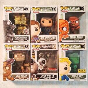 Fallout Funko Pop Lot GOLD Power Armor GITD Vault Boy Deathclaw Codsworth Ghoul
